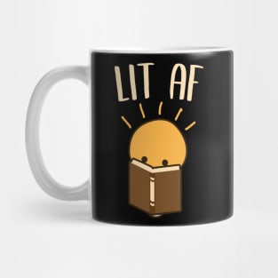 Cute Lit Af Reading Pun Mug